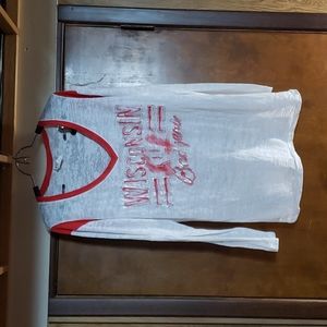 WISCONSIN Women's Long-sleeved Sheer Top Size Large